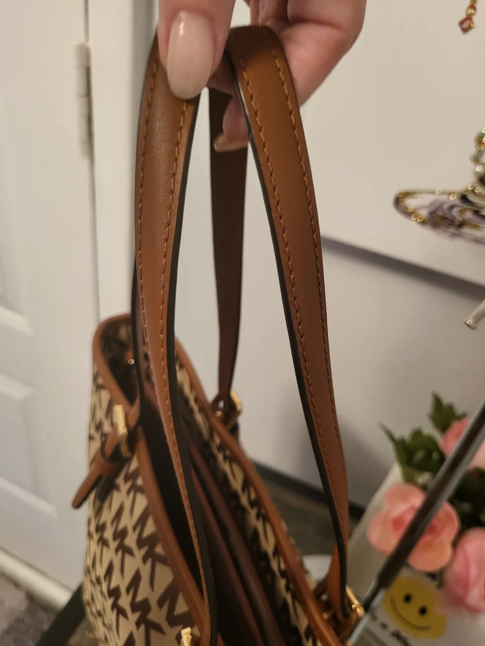 Michael Michael Kors Tan and Brown MK Monogram Tote 13